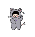 ゆるっとリボンねずみ〜ズ（個別スタンプ：11）