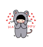 ゆるっとリボンねずみ〜ズ（個別スタンプ：13）