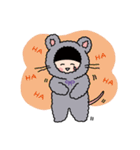 ゆるっとリボンねずみ〜ズ（個別スタンプ：14）