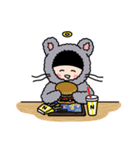 ゆるっとリボンねずみ〜ズ（個別スタンプ：15）