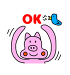 ぶたのブヒヒ (英語版)（個別スタンプ：1）