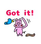 ぶたのブヒヒ (英語版)（個別スタンプ：2）