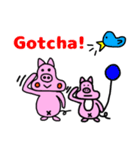 ぶたのブヒヒ (英語版)（個別スタンプ：3）