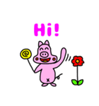 ぶたのブヒヒ (英語版)（個別スタンプ：6）