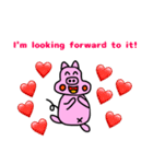 ぶたのブヒヒ (英語版)（個別スタンプ：19）