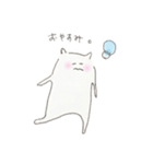 ゆるーいはんぺんねこ（個別スタンプ：3）