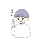 むらさきのかみの子（個別スタンプ：1）