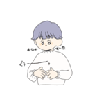 むらさきのかみの子（個別スタンプ：19）
