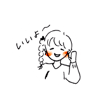 手書きほっぺた女の子たち（個別スタンプ：2）