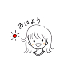 手書きほっぺた女の子たち（個別スタンプ：3）