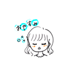 手書きほっぺた女の子たち（個別スタンプ：4）