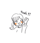 手書きほっぺた女の子たち（個別スタンプ：5）