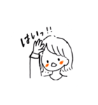 手書きほっぺた女の子たち（個別スタンプ：6）