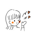 手書きほっぺた女の子たち（個別スタンプ：7）
