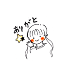 手書きほっぺた女の子たち（個別スタンプ：11）