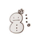 無表情雪だるまパリコ（個別スタンプ：1）