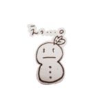 無表情雪だるまパリコ（個別スタンプ：2）