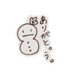 無表情雪だるまパリコ（個別スタンプ：4）