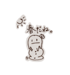 無表情雪だるまパリコ（個別スタンプ：5）