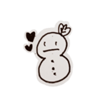 無表情雪だるまパリコ（個別スタンプ：8）