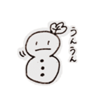 無表情雪だるまパリコ（個別スタンプ：10）