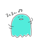 青い生きもの（個別スタンプ：7）