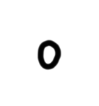 シンプルアルファベット小文字o〜z（個別スタンプ：1）