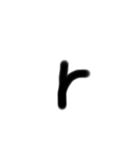 シンプルアルファベット小文字o〜z（個別スタンプ：4）