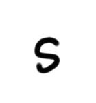 シンプルアルファベット小文字o〜z（個別スタンプ：5）