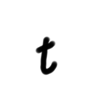 シンプルアルファベット小文字o〜z（個別スタンプ：6）