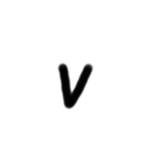 シンプルアルファベット小文字o〜z（個別スタンプ：7）