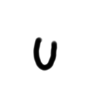 シンプルアルファベット小文字o〜z（個別スタンプ：8）