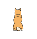 使いやすいシンプルな柴犬のスタンプ（個別スタンプ：5）