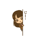 左利き女子のかわいい仕草と表情（個別スタンプ：6）