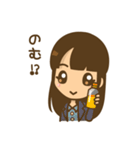 左利き女子のかわいい仕草と表情（個別スタンプ：8）