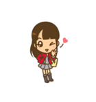 左利き女子のかわいい仕草と表情（個別スタンプ：12）