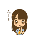 左利き女子のかわいい仕草と表情（個別スタンプ：13）