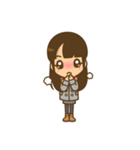 左利き女子のかわいい仕草と表情（個別スタンプ：17）