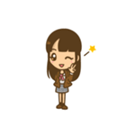 左利き女子のかわいい仕草と表情（個別スタンプ：20）