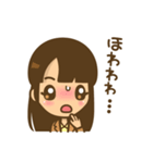 左利き女子のかわいい仕草と表情（個別スタンプ：22）