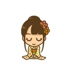 左利き女子のかわいい仕草と表情（個別スタンプ：23）