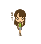 左利き女子のかわいい仕草と表情（個別スタンプ：25）