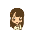左利き女子のかわいい仕草と表情（個別スタンプ：29）
