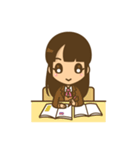 左利き女子のかわいい仕草と表情（個別スタンプ：31）