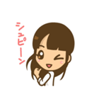 左利き女子のかわいい仕草と表情（個別スタンプ：34）