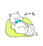 ほわほわ白にゃんこ（個別スタンプ：2）