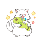 ほわほわ白にゃんこ（個別スタンプ：4）