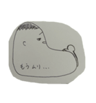 あごの長いカップルがあごに何か乗せている（個別スタンプ：3）
