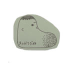 あごの長いカップルがあごに何か乗せている（個別スタンプ：13）
