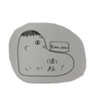 あごの長いカップルがあごに何か乗せている（個別スタンプ：16）